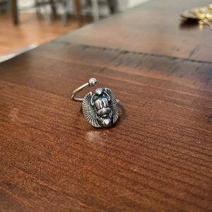 Alex + Ani Sterling Silver Scarab ring